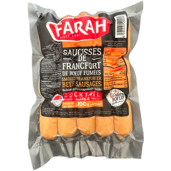 Farah - Smoked Beef Cocktail Frankfurter - 200g